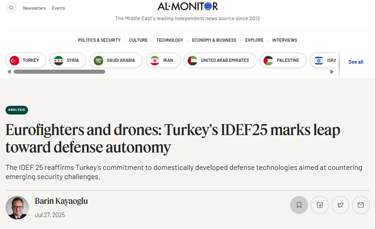 Dış Basında IDEF 2025'in Yankıları