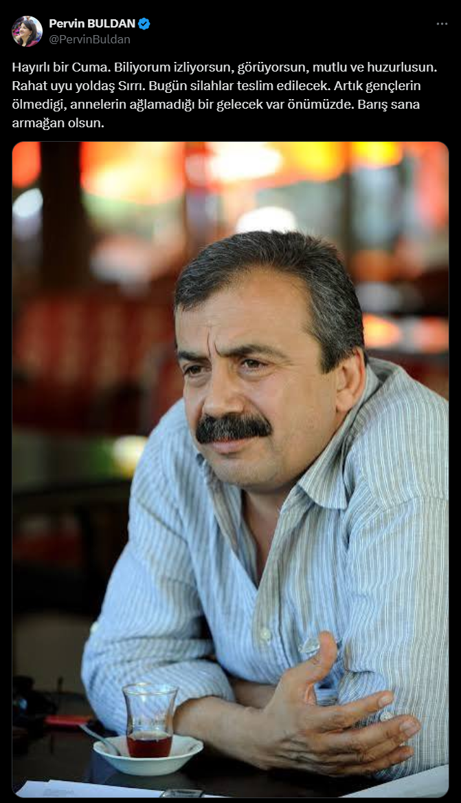 DEM Parti Van Milletvekili Pervin Buldan'dan Sırrı Süreyya Önder'e Anlamlı Mesaj